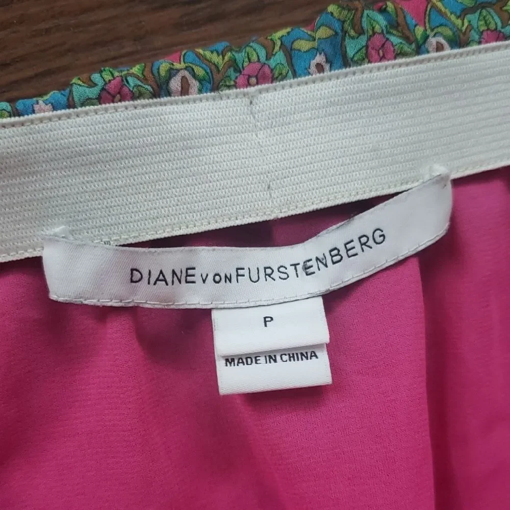 Diane Von Furstenberg Silk Maxi Skirt Size P Boho Chic Feminine Preppy Summer